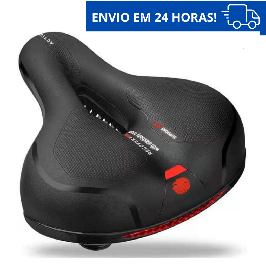Banco Selim 2 Molas Mega Soft Vazado Confortável Largo Com Refletor ...