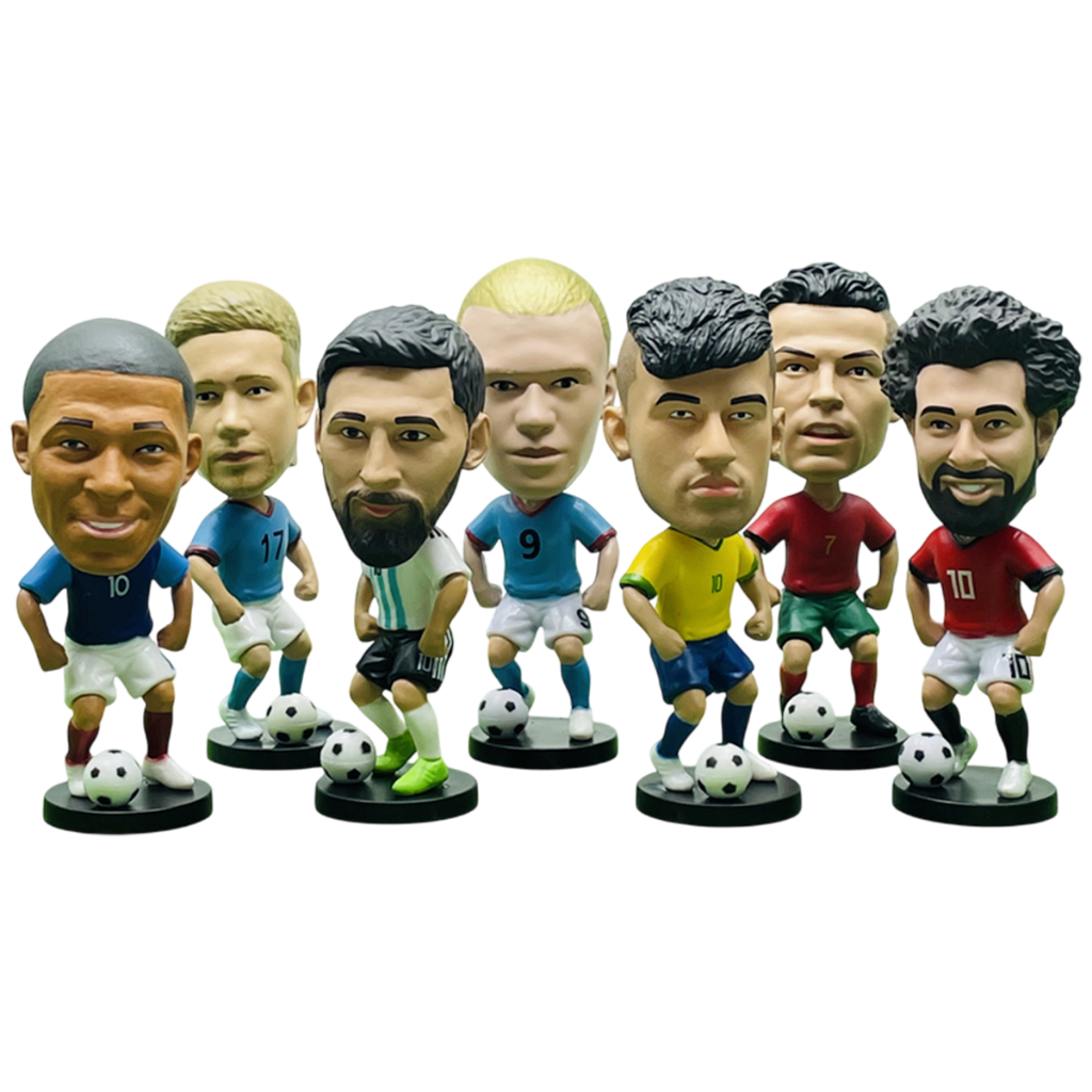 Miniaturas Futebol Bobblehead 10cm Balança Cabeça Mini Craques