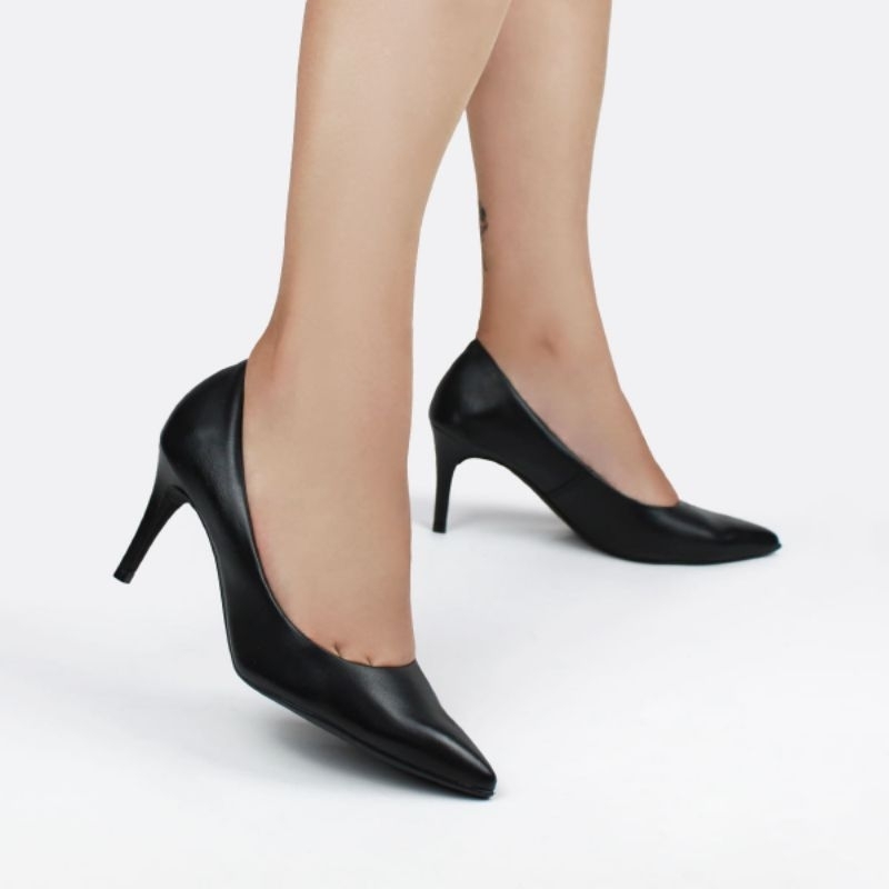 Scarpin Sapato de Salto Preto Couro Bottero Festa Madrinha Casamento ...