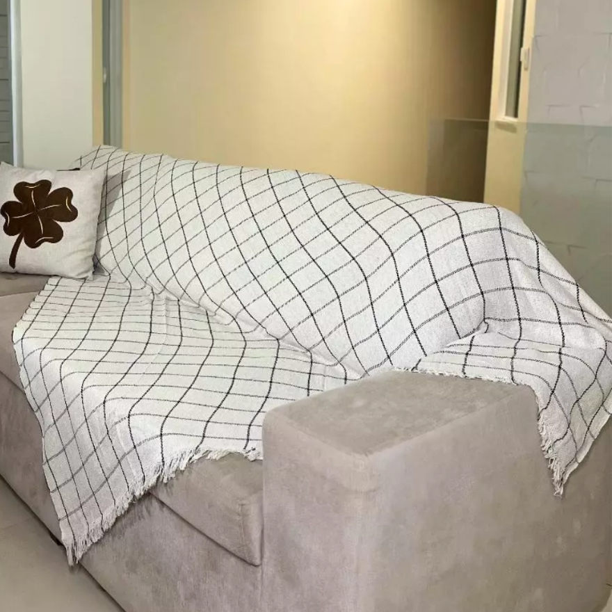 02 Manta para Sofá Grande 2 e 3 Lugares Capa de Sofa 2,40x1,80 Coberta ...