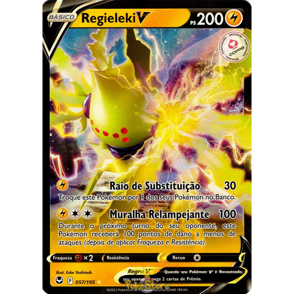 Carta Pokemon Regieleki V Portugus Card Original Copag | Shopee Brasil