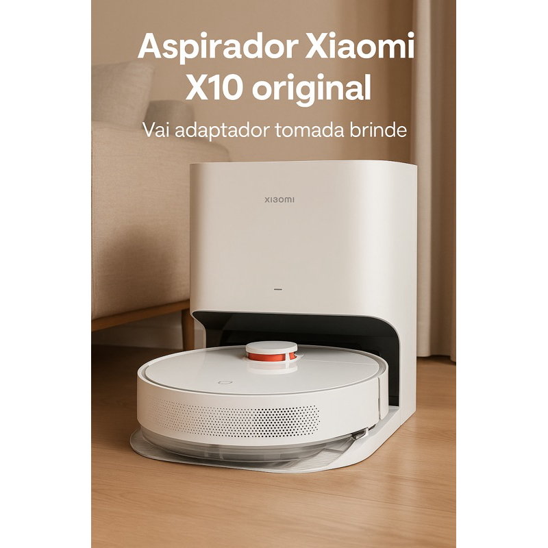 Aspirador Inteligente Xiaomi Robot Vacuum X10 220V- Branco *Original*