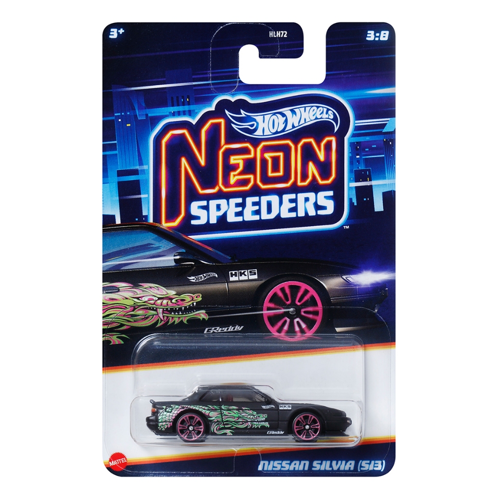 Carrinho em Miniatura - Série Neon Speeders - 1/64 - Hot Wheels