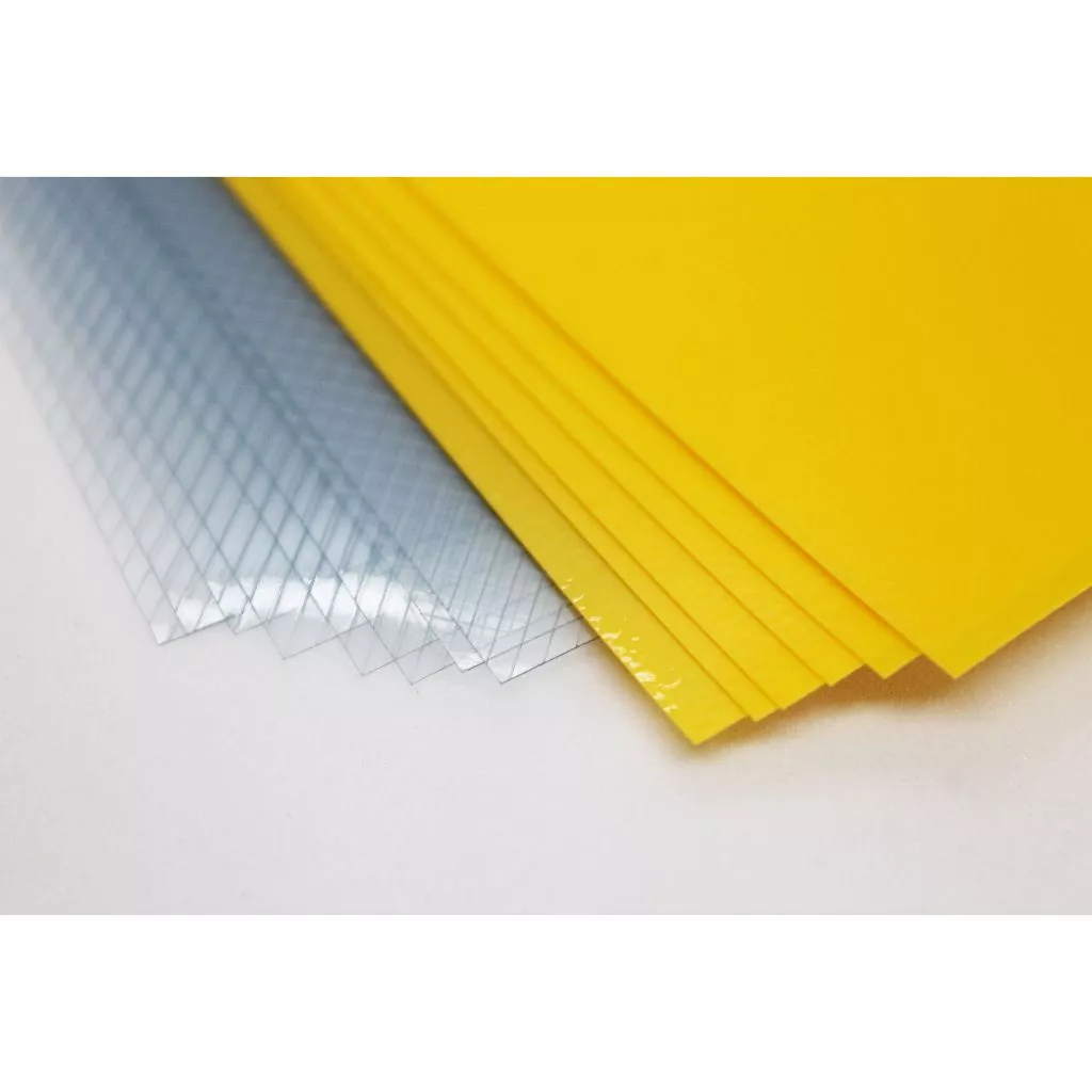 Capa e contra capa para Encadernação A4 Transp. Line + Couro amarelo ...