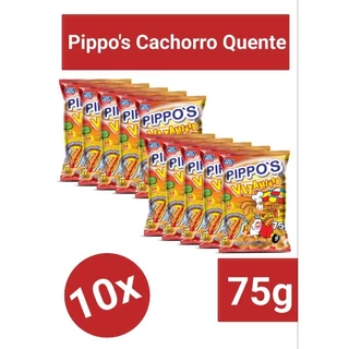 KIT com 2x, 5x ou 10x salgadinhos Pippo's Vitaminado 75g da São Braz.