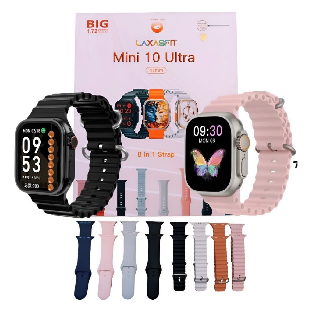 Smart Watch Mini 10 Preto Ultra Com 8 Pulseiras | Shopee Brasil