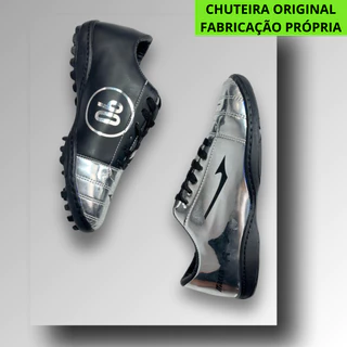 Chuteira Total MARRA 90 - SOCIETY com Travas Costurada Grama Sintética Socyte Unissex Promoção
