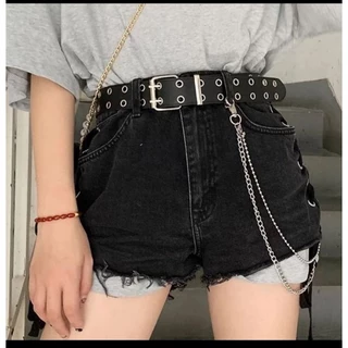 Cinto Rock Punk Rock Ilhós Duplo + Corrente Dupla I Metal I Unisex I Masc e Feminino I Envio Rápido