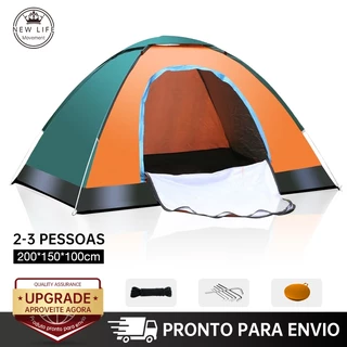 Tenda de camping ao ar livre para 2-3 pessoas com proteção contra mosquitos barraca de acampamento, 200*150*100 cm em Oferta na Shopee