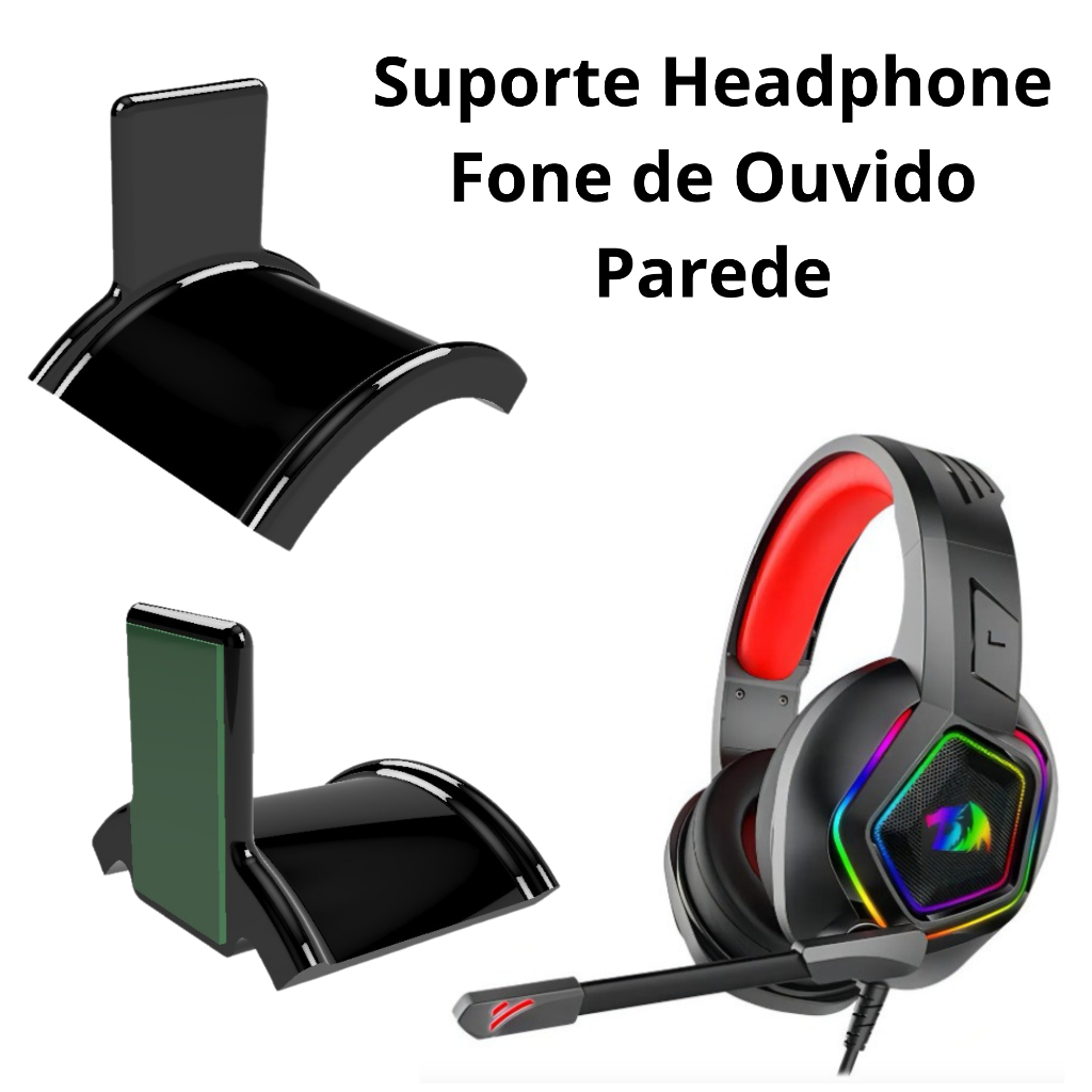 Suporte Headset Gamer Headphone Fone de Ouvido Parede