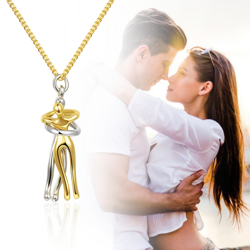 Imagem do produto Colar Abraço Infinito Folhado a Ouro/Prata + Caixa de Presente 4