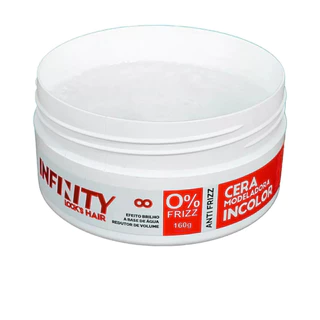 Cera Modeladora Incolor 160g Infinity | Alta Fixação Anti Frizz | Para Cabelo