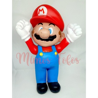 Boneco Super Mário em borracha, vinil, enfeite, decoração, coleção, brinquedo em Oferta na Shopee