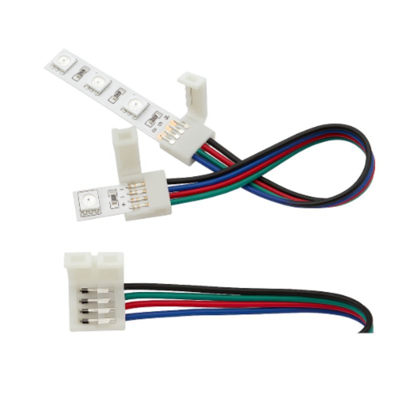 kit 4 Conector Emenda Rápida Fita de Led RGB, 10mm, 4 Vias, 15 Cm ...