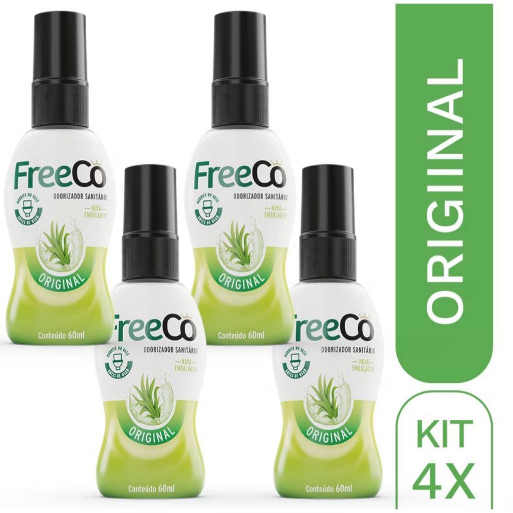 Freeco bloqueador de odores fragrancia ORIGINAL - kit com 4 | Shopee Brasil
