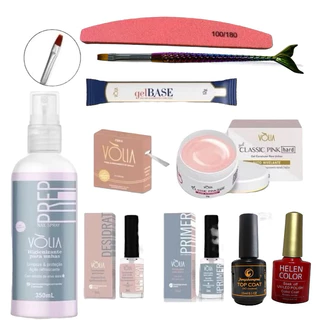 Kit Volia completo preparadores gel e base em Oferta na Shopee