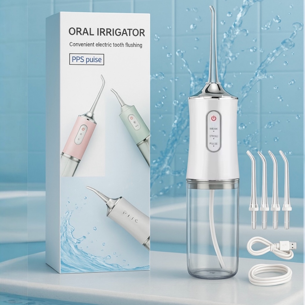 Irrigador Bucal Portátil Para Dentes Implantes Limpeza Profunda ...