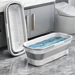3.2L Balde Retrátil Dobrável de Silicone Multiuso com 4 Rodinhas Flexíveis