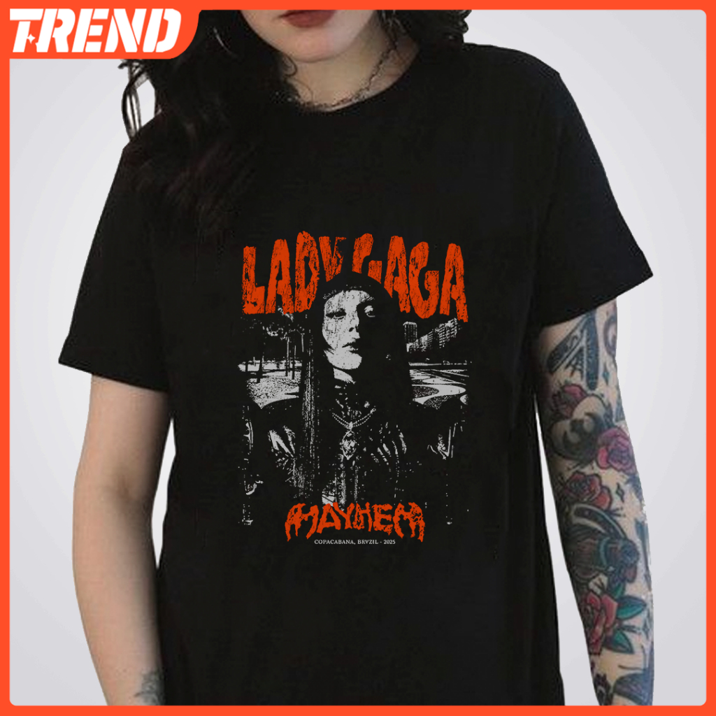 Camiseta Lady Gaga 2025 RJ Camisa MAYHEM ON THE BEACH | Copacabana