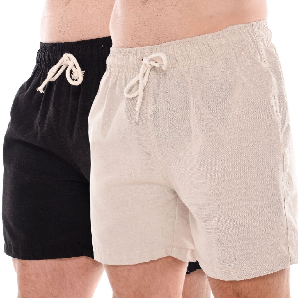 Kit 2 Short Mauricinho De Linho Masculino Qualidade | Shopee Brasil