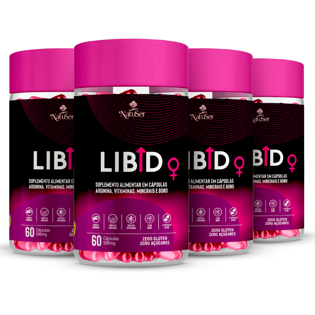 Kit 4 LIBID – 240 Cápsulas –Magnésio, Cromo, Zinco, Arginina e Boro ...