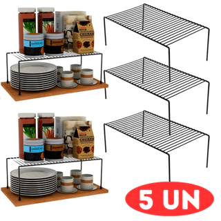 Organizador De Armário De Cozinha Kit 5 Unidades 33cm