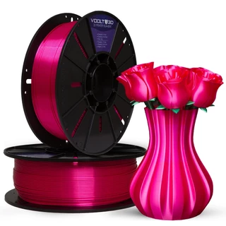 Filamento PLA Rosa Choque V-Silk High Speed - 1kg - Voolt 3D