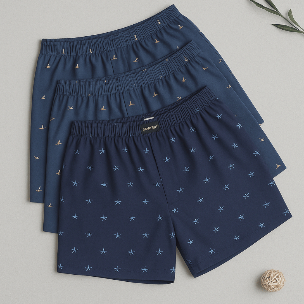 Kit com 3 Cuecas Samba Canção de Liganete - Cores e estampas Variadas