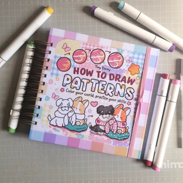 Caderno de colorir How to Draw Patterns - Capa dura - Folhas de 180g ...