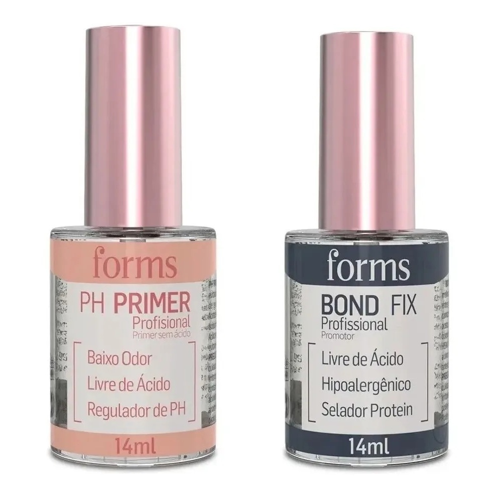 kit Preparação Forms Ph Primer (passo 1 S/ Ácido) + Bond Fix (passo 2 ...