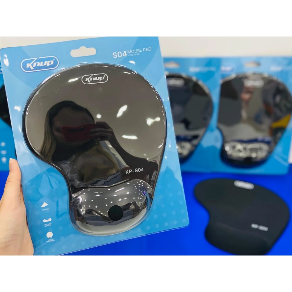 Mouse Pad Ergonômico com Apoio de Pulso em Gel 22x21cm KNUP – KP-S04 ...