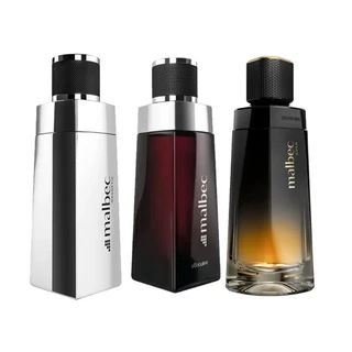 KIT 3 PERFUMES MALBEk (GOLD, SILVER TRADICIONAL) IMPORTADO