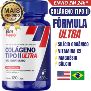 Colágeno Tipo 2 Ultra Premium 40mg 120 Capsulas 690mg em Oferta na Shopee