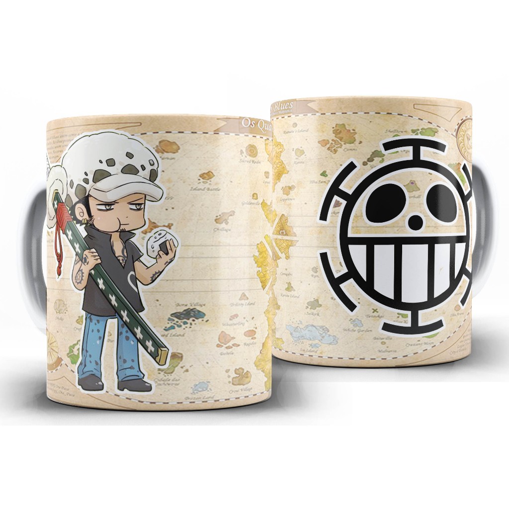 Caneca Anime - One Piece Chibi - Piratas Heart - Trafalgar Law #1