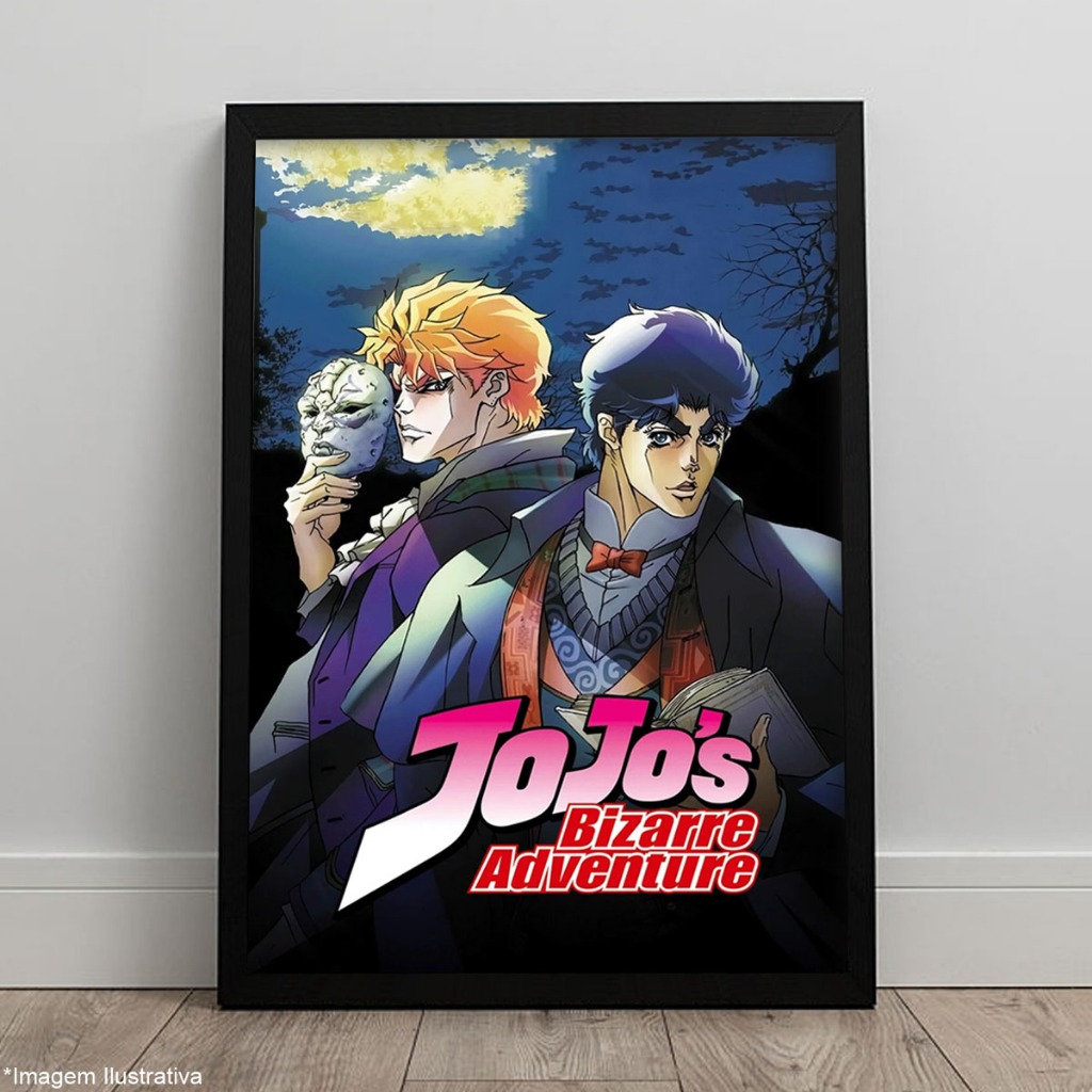 Quadro Coleção Anime JoJo's Bizarre Adventure Pôster C/ Moldura A4