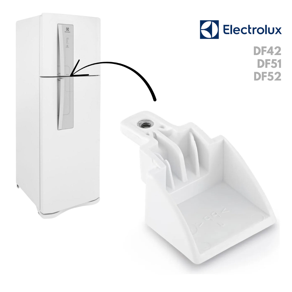 Suporte do Puxador Para Geladeira Eletrolux Df42 Df51 Df52 Df53