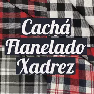 2 METROS TECIDO CACHÁ FLANELADO XADREZ (2M X 1,50M)