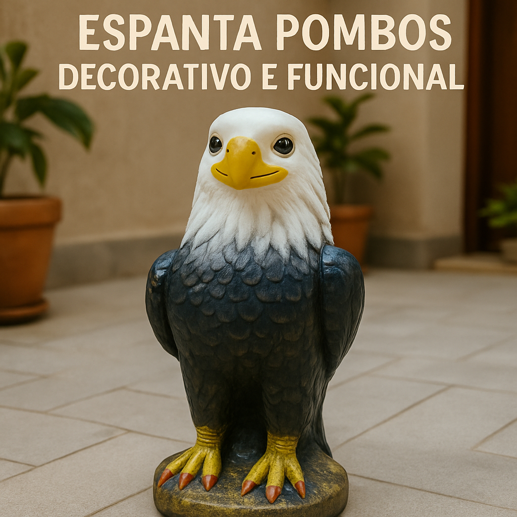 Estátua de Gavião em Gesso – Espanta Pombos Decorativo e Funcional ...