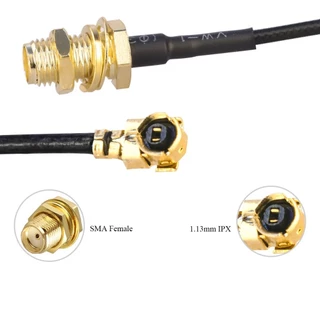 Cabos Adaptadores IPX para SMA - Extensão RF 1.13mm, Conector IPX/UFL para SMA Fêmea, para Antenas WiFi 2.4ghz