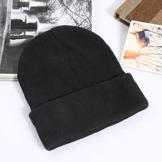 Touca KIT 12/24/36 PECA preta de Lã unisex Adulto Toca Gorro Toucas Frio Inverno Boina Juvenil Preto