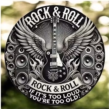 placa decorativa rock & roll | Shopee Brasil