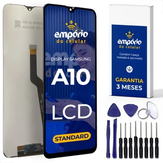 Tela A10 Galaxy Compatível Samsung Display Frontal Touch Empórido do Celular Standard + Kit instalação ferramentas em Oferta na Shopee