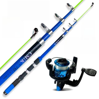 Vara De Pesca 60-120lbs Completa Com Molinete Esportiva Ao Ar Livre Robalo Portátil Joran Pancing