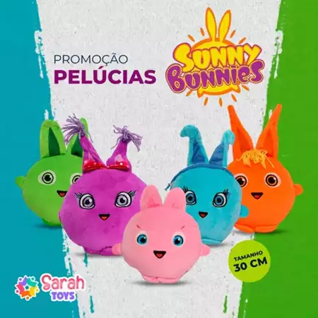 SUNNY BUNNIES DE PELUCIA.''"" CINCO PERSONAGENS""