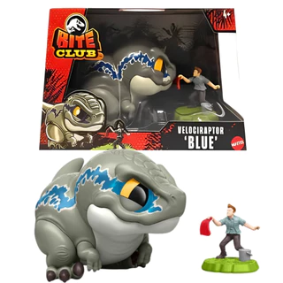 Boneco Velociraptor Blue Jurassic Park Bite Club HVB37 - Mattel