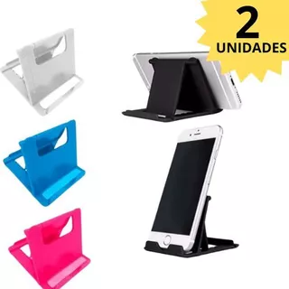 Kit 2 Suporte Mesa Celular Tablet Dobrável
