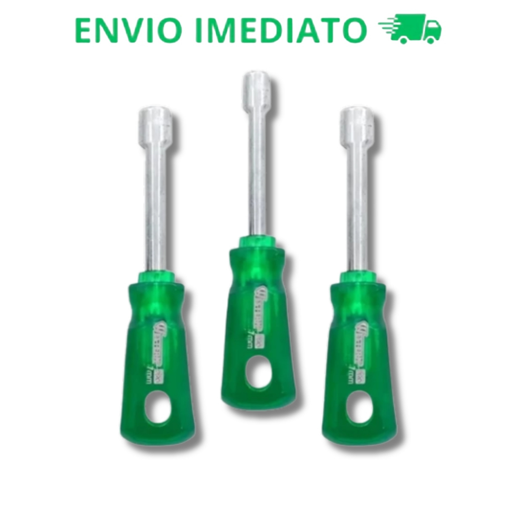 Jogo Chave Canhão Curta Com 3 Peças 8mm 7mm 6mm Aço Vanadio - Western