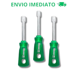 Jogo Chave Canhão Curta Com 3 Peças 8mm 7mm 6mm Aço Vanadio - Western