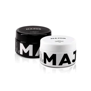 Kit 2 Pomadas Modeladora Cabelo Masculino Profissional Efeito Seco e Efeito Úmido - Major