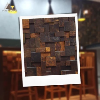 Mosaico Pedra Ferro Ferrugem 30x30 revestimento de parede externa/interna